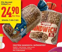 Willys Pågen protein sandwich skördefest erbjuda