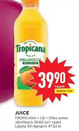 Willys Tropicana juice erbjuda