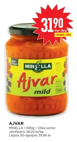 Willys Minella ajvar mild erbjuda