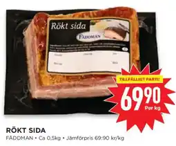 Willys Fåddman rökt sida erbjuda