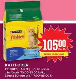 Willys Friskies kattfoder erbjuda