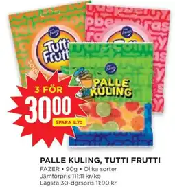Willys Fazer palle kuling, tutti frutti erbjuda