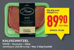 Willys Prime kalvschnitzel erbjuda