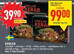 Willys Jojjen kebab erbjuda