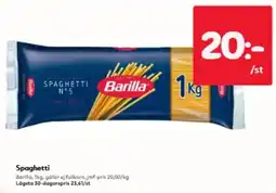 Hemköp Barilla spaghetti n°5 erbjuda