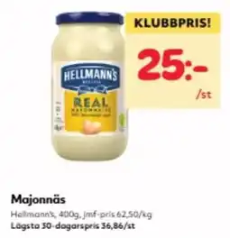 Hemköp Hellmann's majonnäs erbjuda