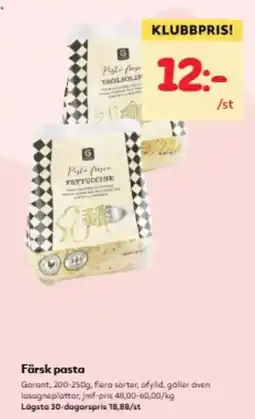 Hemköp Garant färsk pasta erbjuda