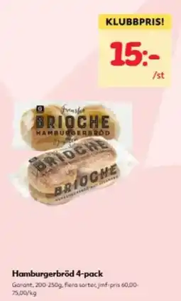 Hemköp Garant hamburgerbröd erbjuda