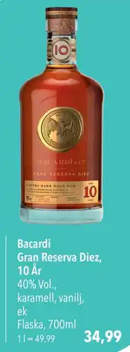 Citti Bacardi Gran Reserva Diez, 10 År, EUR 34.99 erbjuda