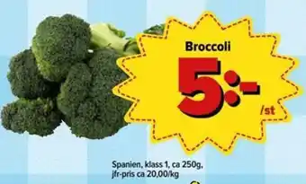 Östenssons Spanien Broccoli 250g erbjuda