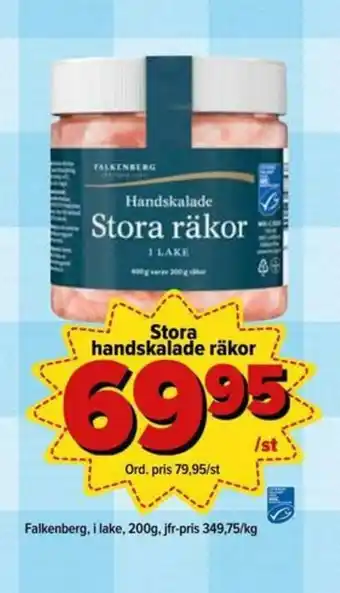Falkenberg Stora handskalade räkor 200g