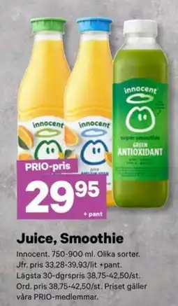 City Gross Innocent Juice, Smoothie erbjuda