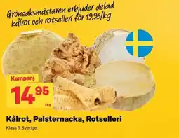 City Gross Kålrot, Palsternacka, Rotselleri erbjuda