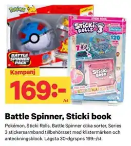 City Gross Pokemon Battle Spinner, Sticki book erbjuda