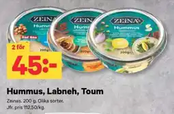 City Gross Zeina hummus, labneh, toum erbjuda