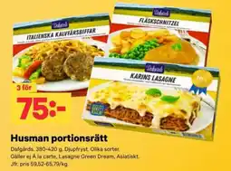 City Gross Dafgårds Husman portionsrätt erbjuda