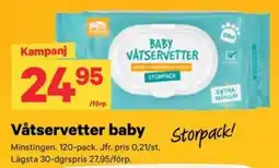 City Gross Våtservetter baby erbjuda