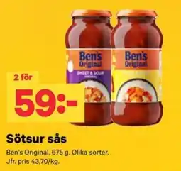 City Gross Ben's Original Sötsur sås erbjuda
