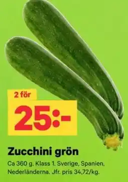 City Gross Zucchini grön erbjuda