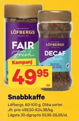City Gross Löfbergs snabbkaffe erbjuda