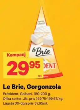 City Gross Le Brie, Gorgonzola erbjuda