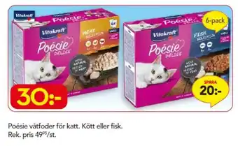 Vitakraft Poésie våtfoder för katt Kött eller fisk 6-pack