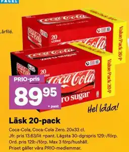 City Gross Läsk 20-pack, Pris i appen erbjuda