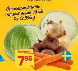 City Gross Grönsaksmästaren erbjuder delad vitkål erbjuda