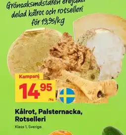 City Gross Kålrot, Palsternacka, Rotselleri erbjuda