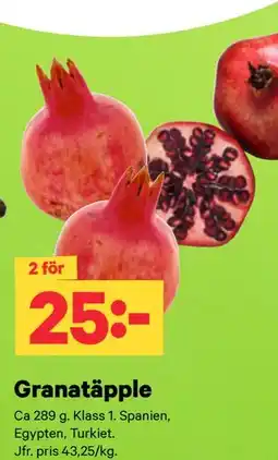 City Gross Granatäpple erbjuda