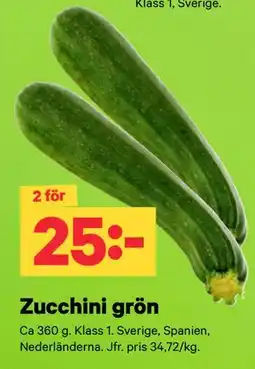 City Gross Zucchini grön erbjuda