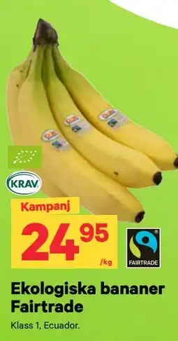 City Gross Ekologiska bananer Fairtrade erbjuda