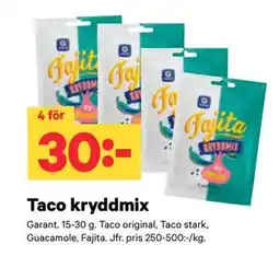 City Gross Taco kryddmix erbjuda