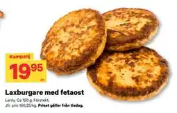 City Gross Laxburgare med fetaost erbjuda