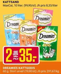 ÖoB Dreamies kattgodis erbjuda