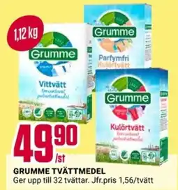 ÖoB Grumme tvättmedel erbjuda