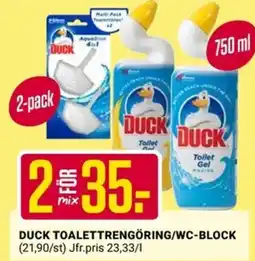 ÖoB Duck toalettrensöring/wc-block erbjuda