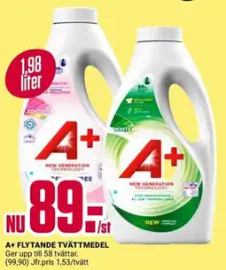 ÖoB A+ flytande tvättmedel erbjuda