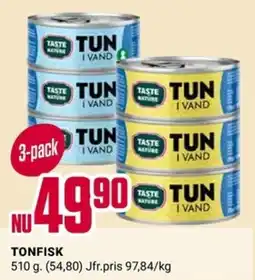ÖoB Taste Nature tun i vand erbjuda