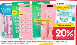 Rusta Gillette Venus rakhyvlar och rakblad erbjuda