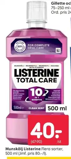 Rusta LISTERINE Total Care erbjuda