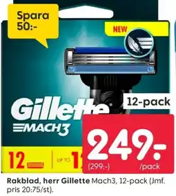 Rusta Gillette rakblad mach3 erbjuda
