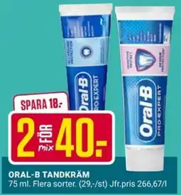 ÖoB Oral-b tandkräm erbjuda
