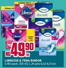 ÖoB Libresse & Tena bindor erbjuda