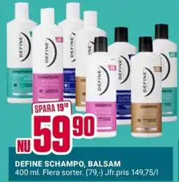 ÖoB Define schampo, balsam erbjuda