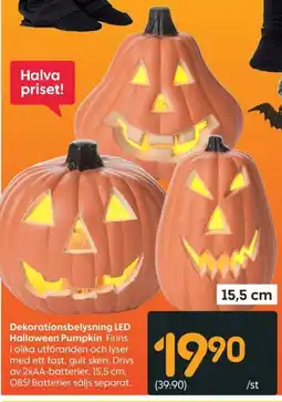 Rusta Dekorationsbelysning LED Halloween Pumpkin erbjuda