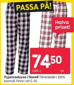 Rusta Pyjamasbyxa i flanell erbjuda
