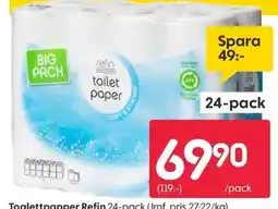 Rusta Refin toilet paper erbjuda