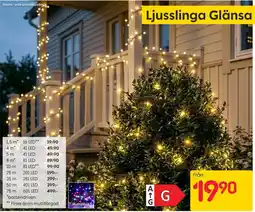 Rusta Ljusslinga Glänsa erbjuda