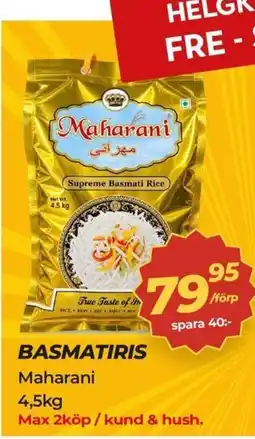 Matrix Butikerna Maharani basmatiris erbjuda